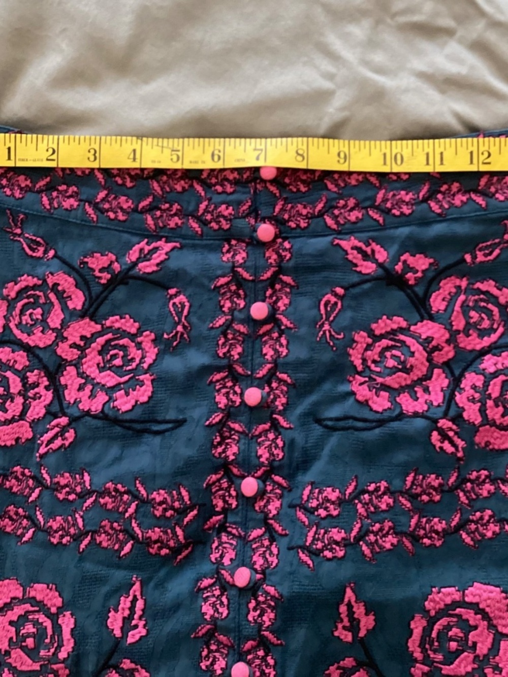 Anthropologie Embroidered Cotton Midi Skirt - Picture 4 of 12